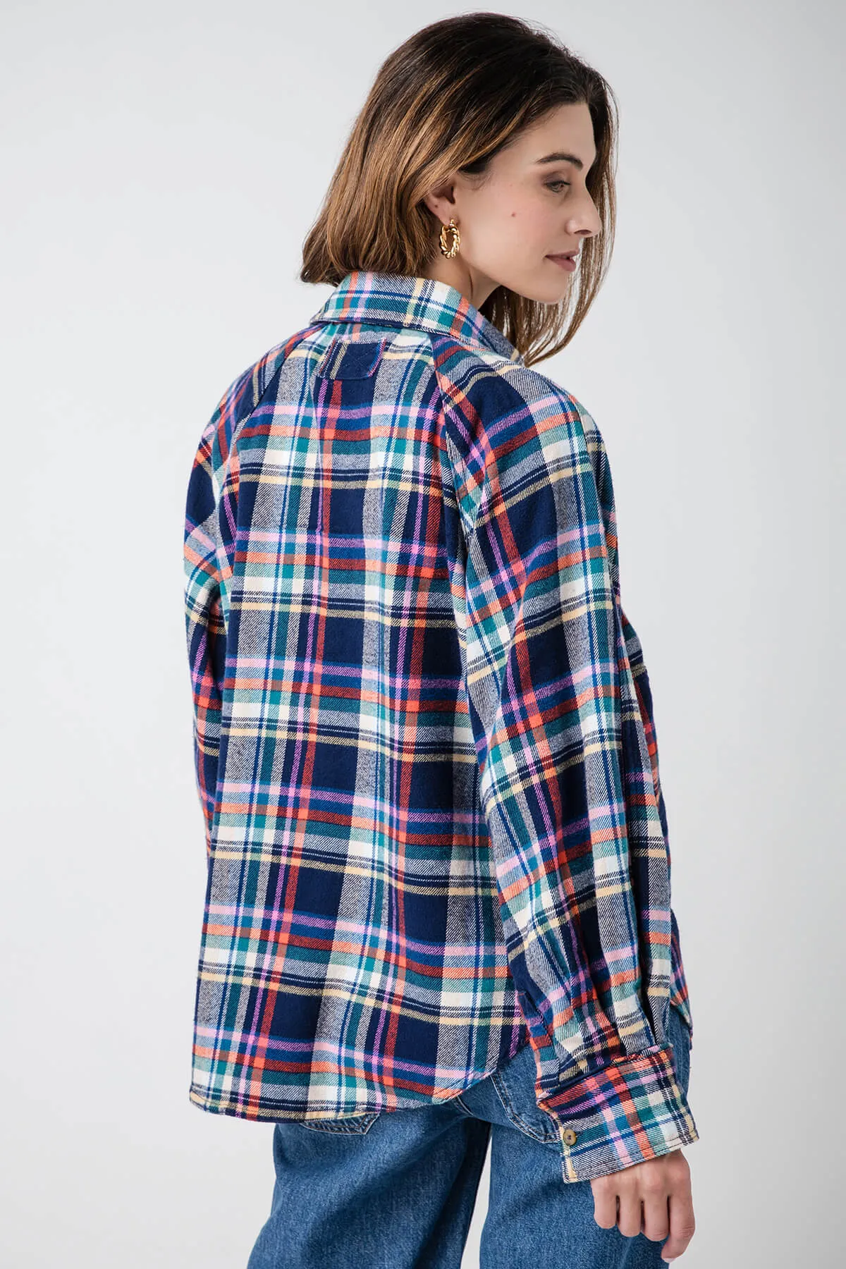 Free People Girl Meets Boy Plaid Shirt