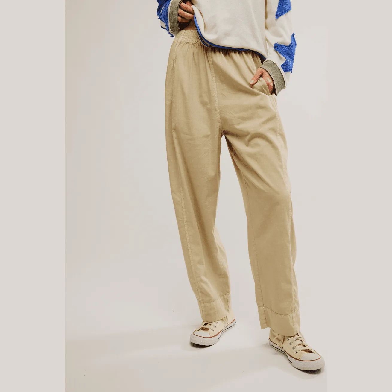 Free People Preppy Poplin Pull On Pant