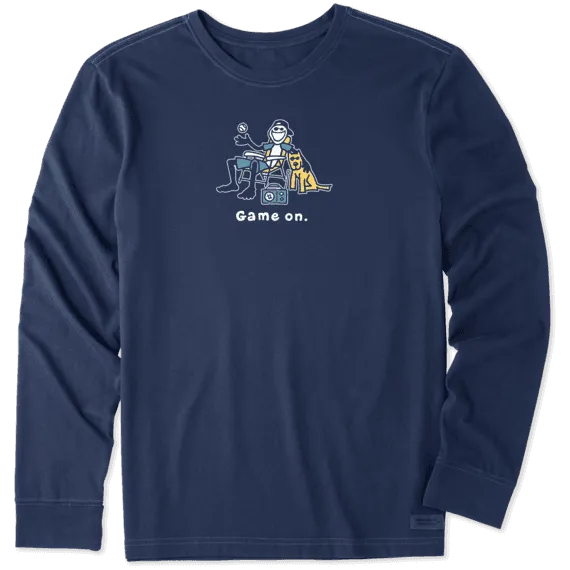 Game On Vintage Men's Crusher Long Sleeve Tee