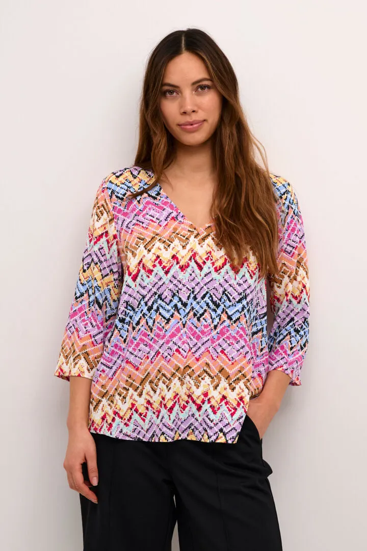 Geo Print Blouse