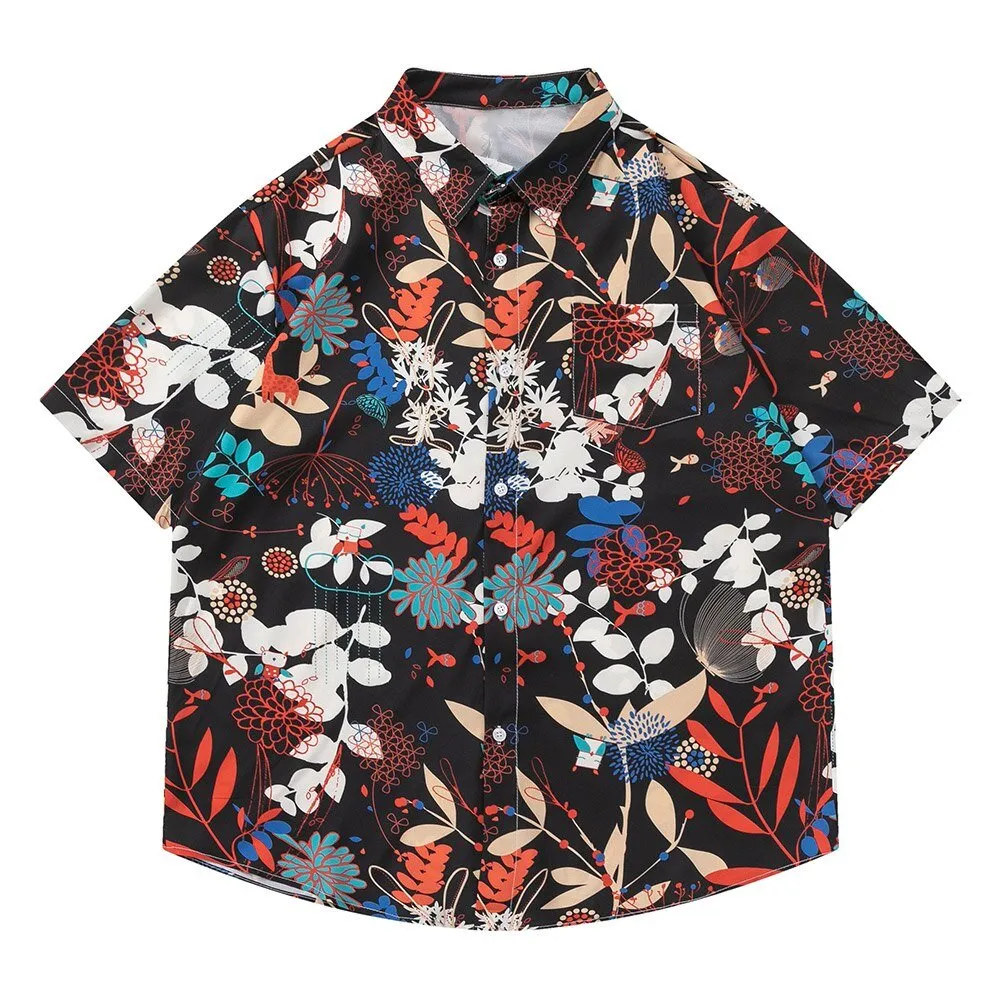 Hawaian Flowers Beach Shirt