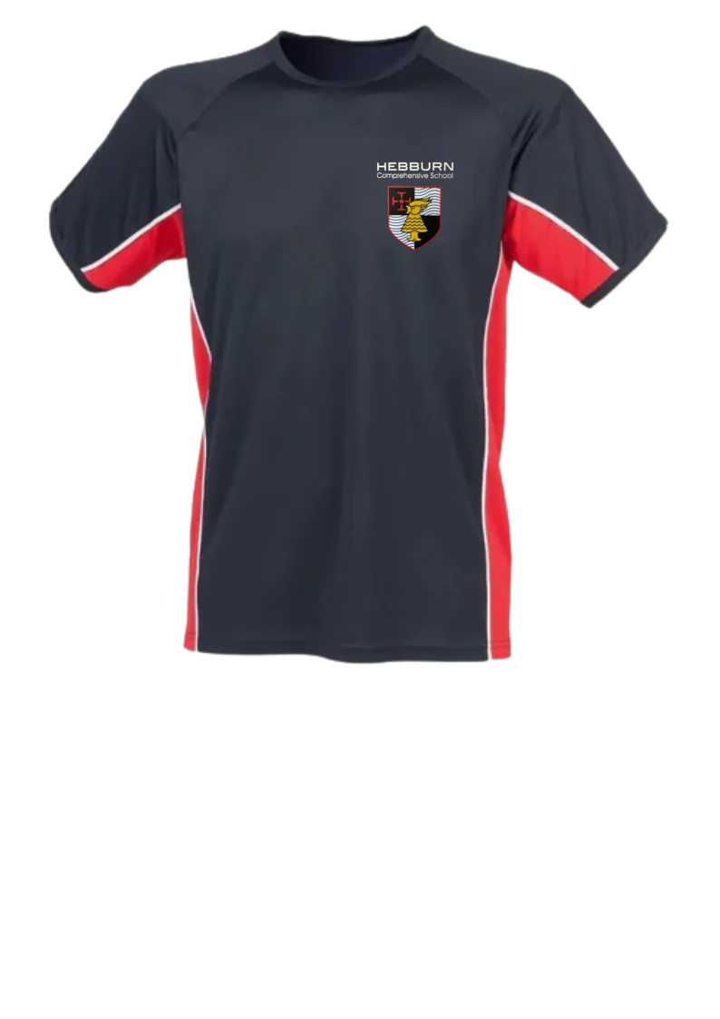 Hebburn Comprehensive School Red & Black PE T. Shirt