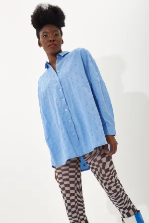 House Of Holland Blue Jacquard Shirt