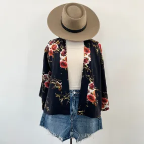 Illusions Of Love Kimono - Navy