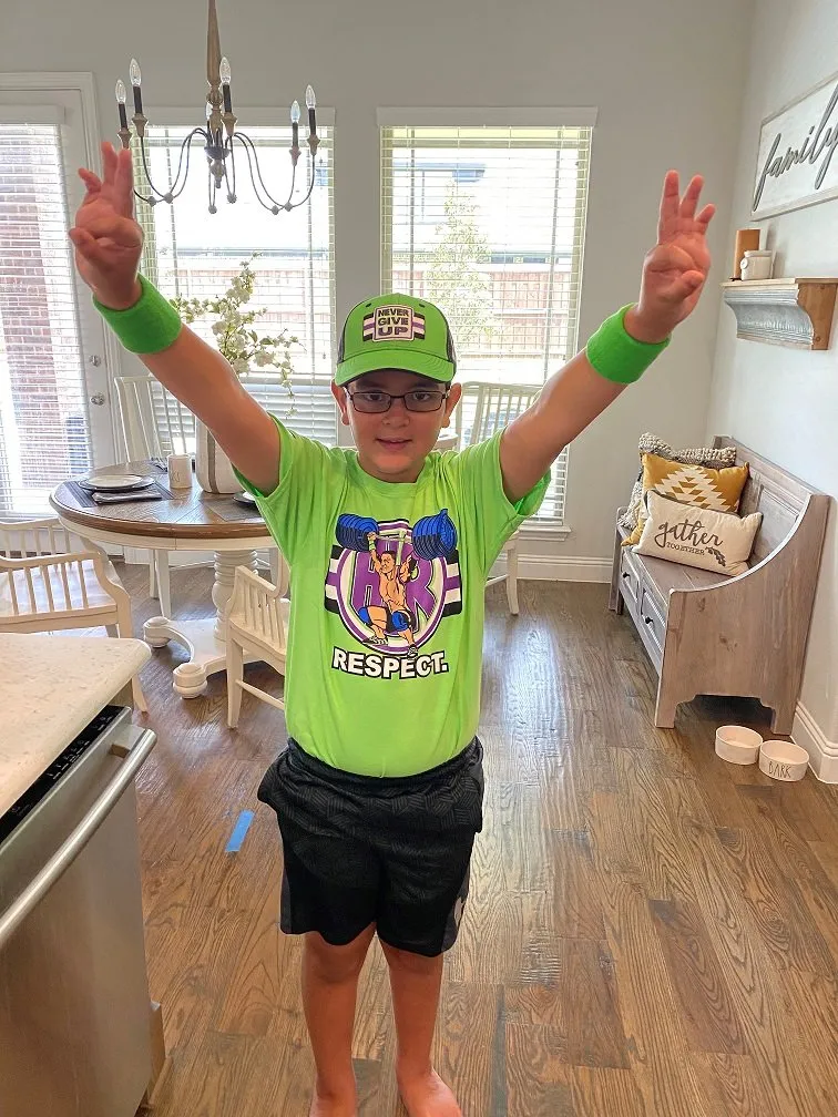 John Cena Cenation Respect Green Boys Kids Costume Hat T-shirt Wristbands