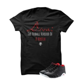 Jordan 9 Low Bred Black T Shirt (Diva)