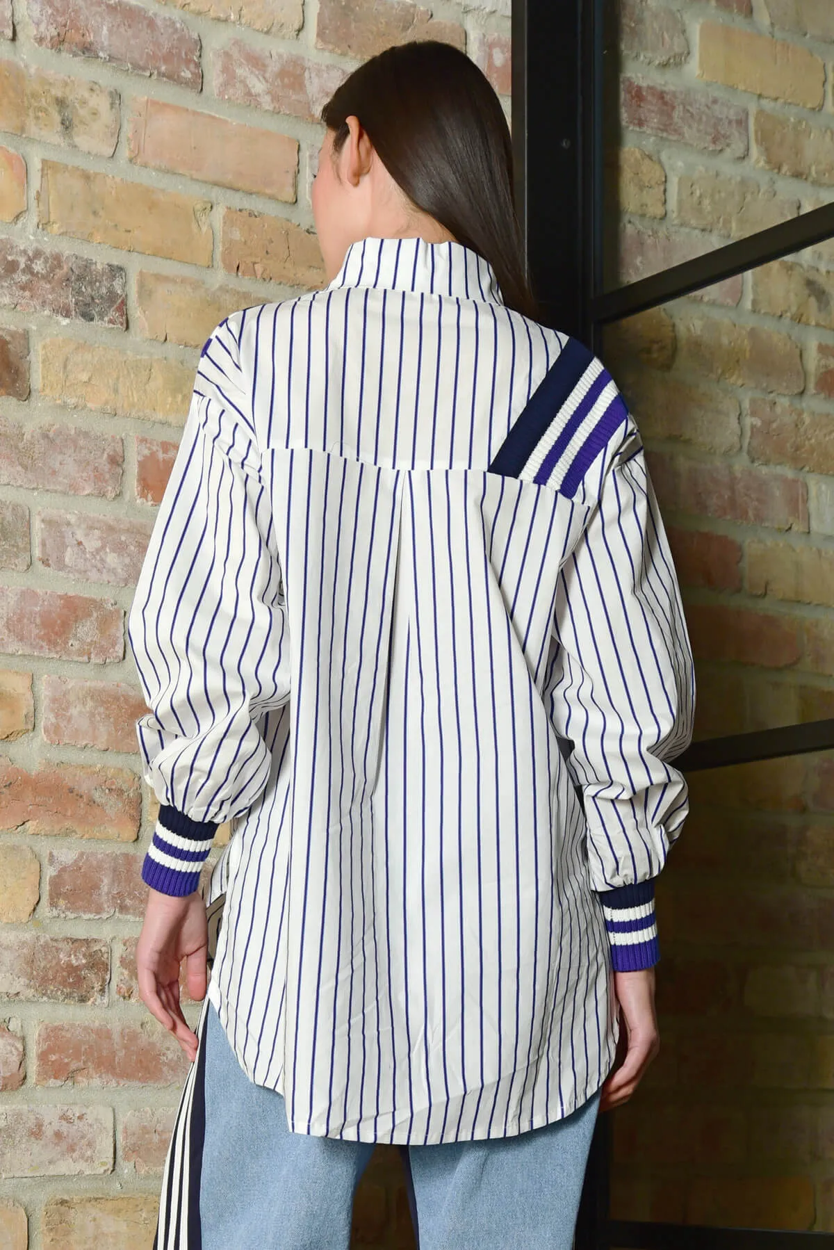 Just A Little Rib Shirt - Blue Stripe - Cooper