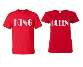 King Queen Couple Matching T Shirts