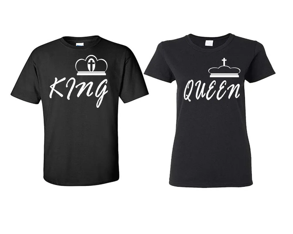 King Queen Couple Matching T Shirts