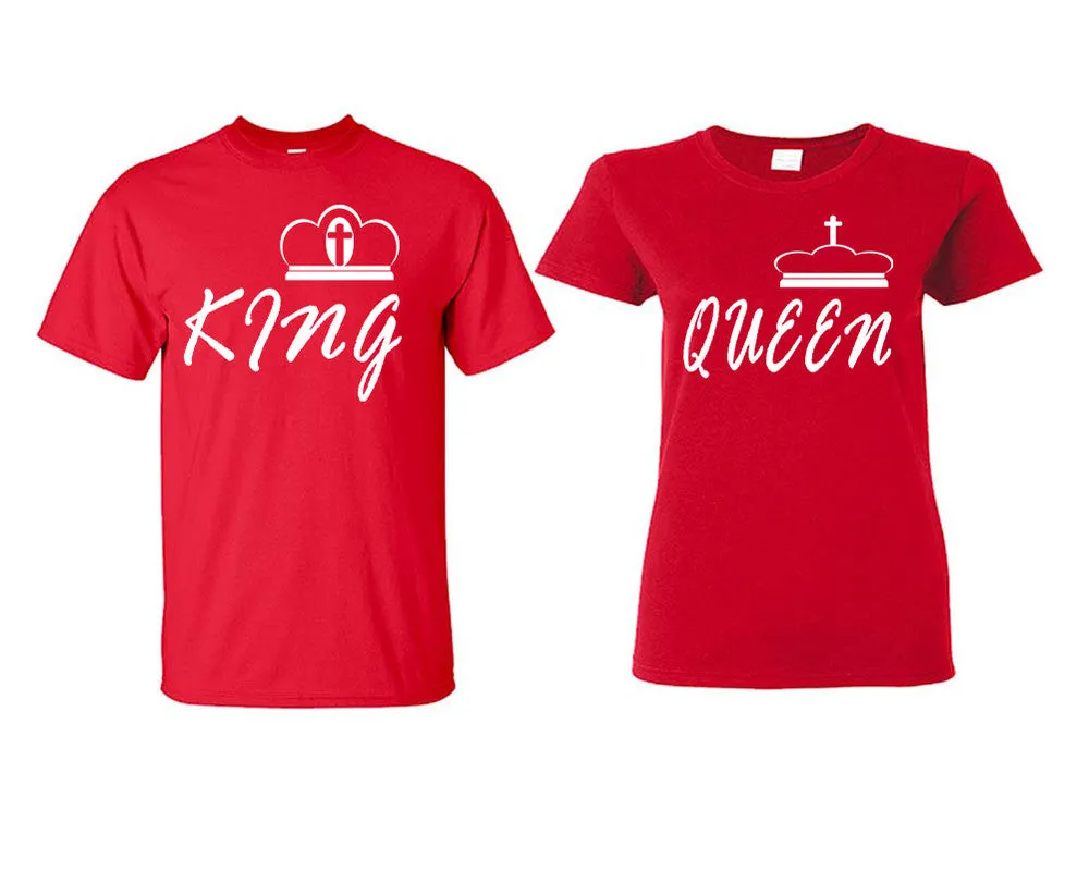 King Queen Couple Matching T Shirts