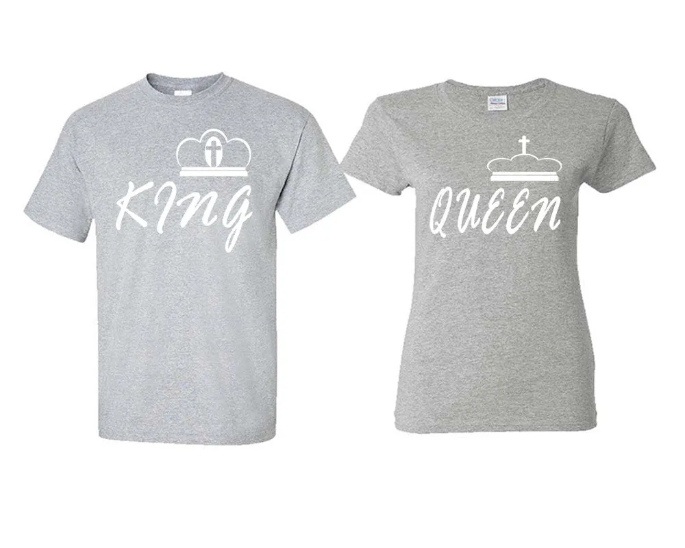 King Queen Couple Matching T Shirts