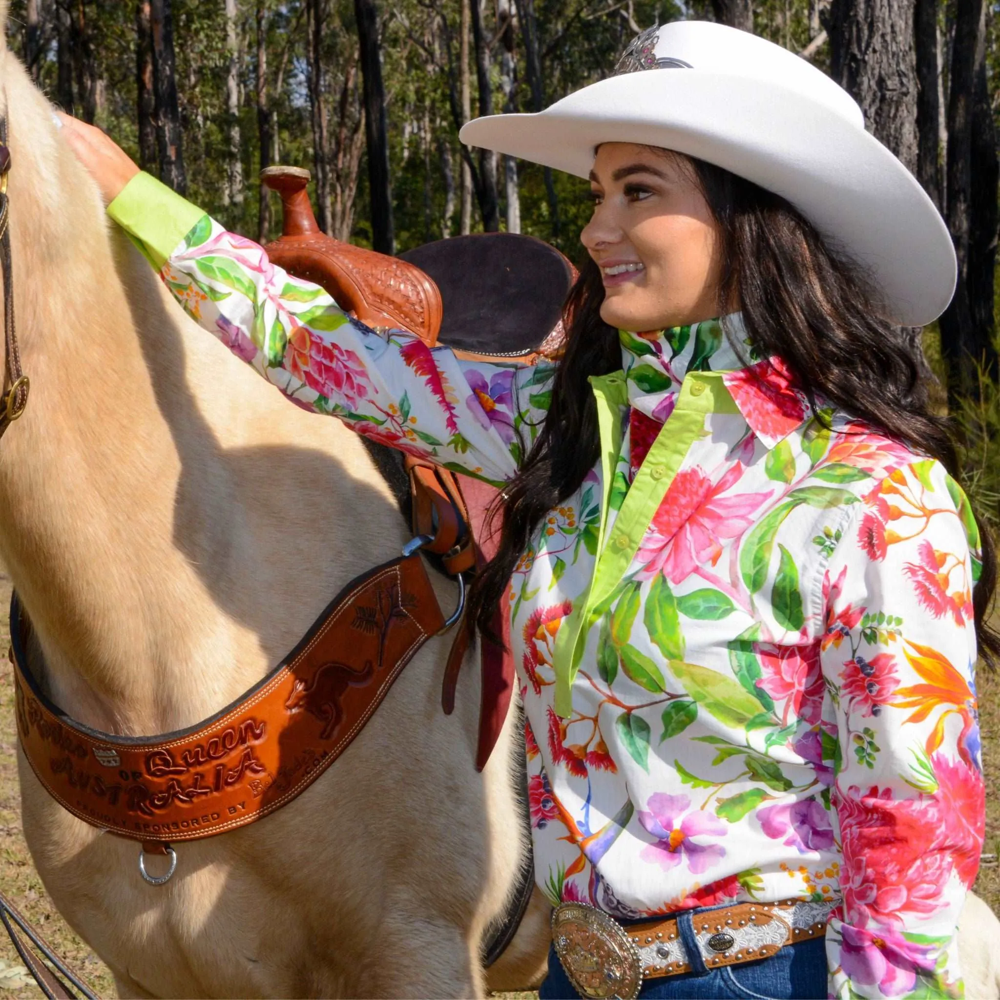 Ladies Light Cotton Bush Bloom Shirt