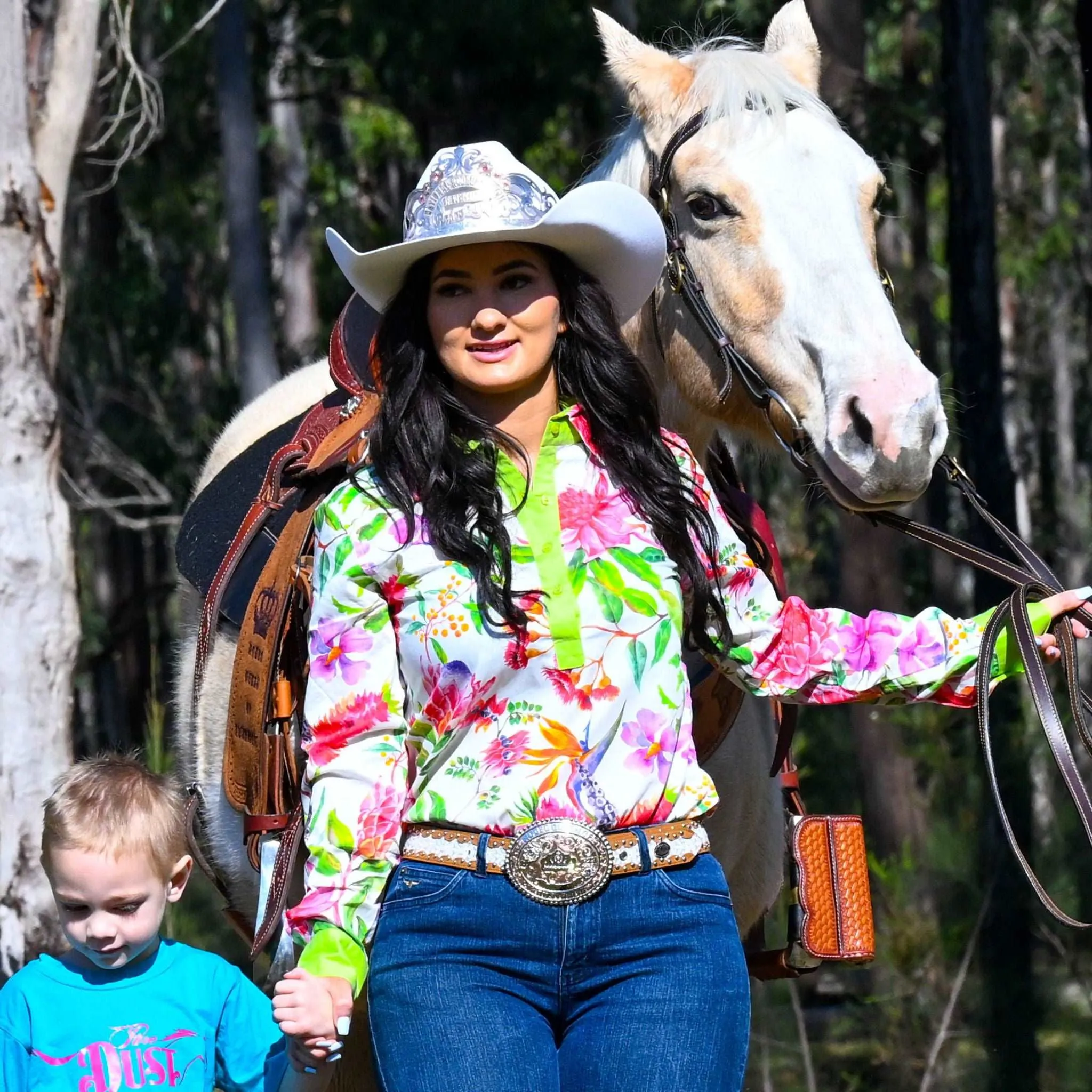 Ladies Light Cotton Bush Bloom Shirt