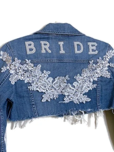 LEVIS Vintage Embroidered Pearl Bride Cutoff Jacket