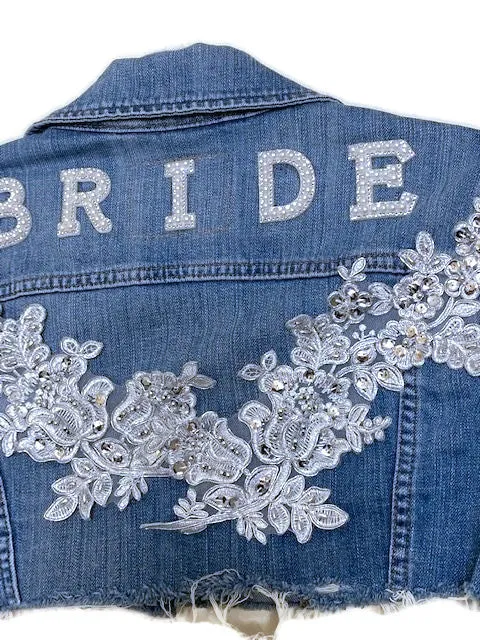 LEVIS Vintage Embroidered Pearl Bride Cutoff Jacket