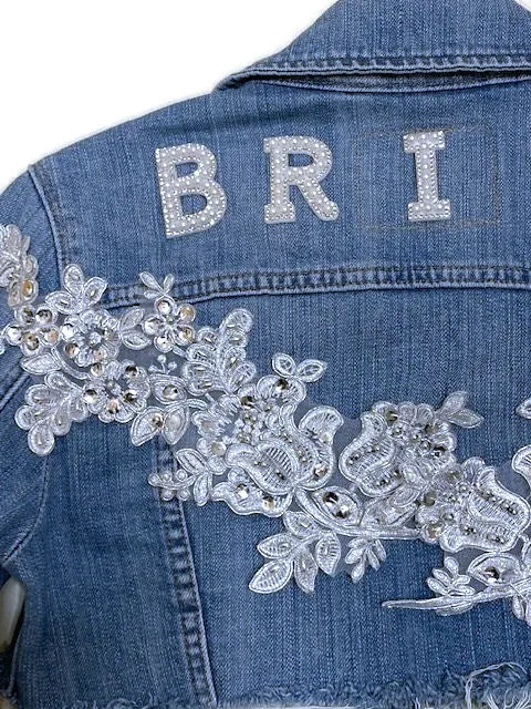 LEVIS Vintage Embroidered Pearl Bride Cutoff Jacket