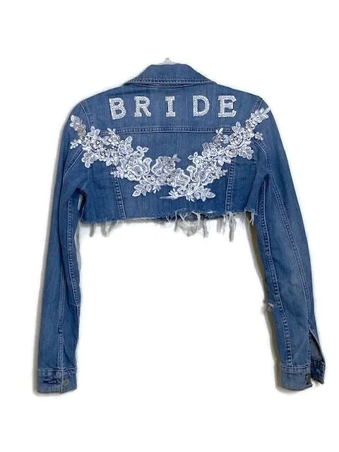 LEVIS Vintage Embroidered Pearl Bride Cutoff Jacket