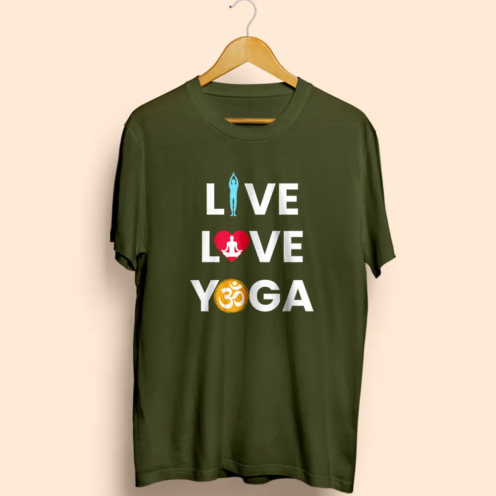 Live Love Yoga Half Sleeve T-Shirt