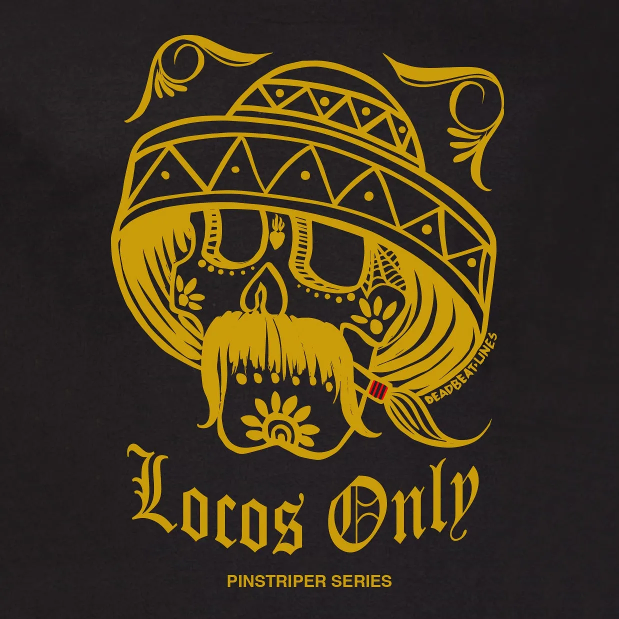 Locos Only: Deadbeat Lines (Pinstriper Series) Men's Tee