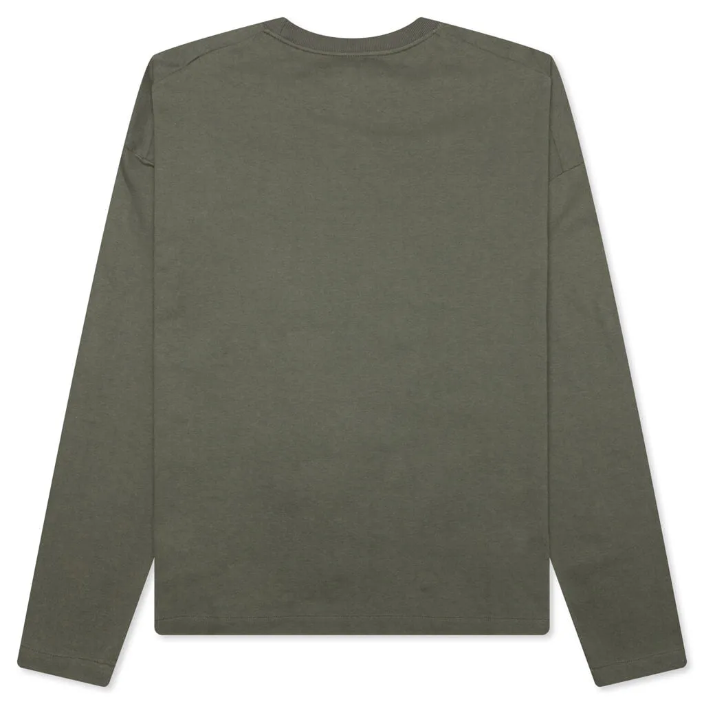 Long Sleeve Logo T-Shirt - Thyme Green