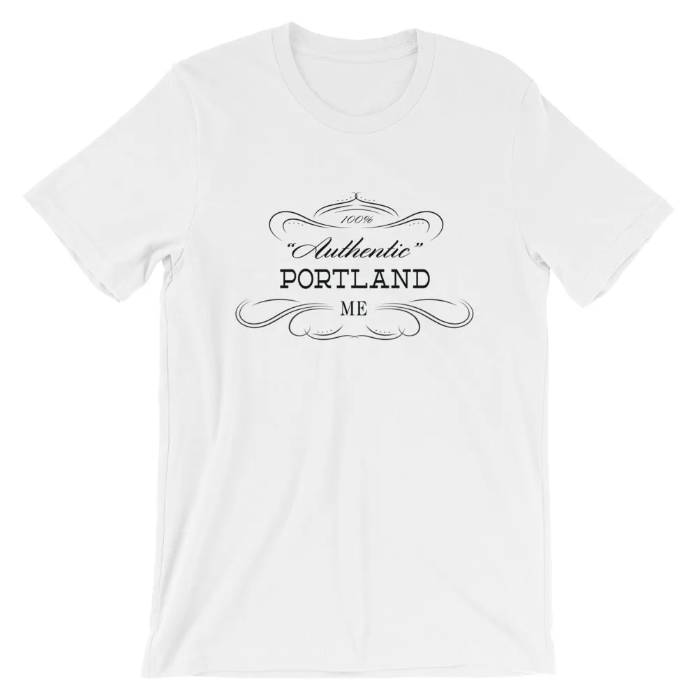 Maine - Portland ME - Short-Sleeve Unisex T-Shirt - "Authentic"