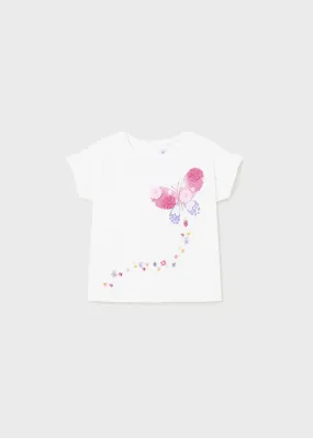 Mayoral Baby Girls White Floral T-Shirt