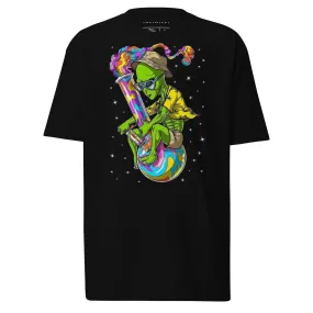 Men’s Martian And Bong Theme Graphic Tee