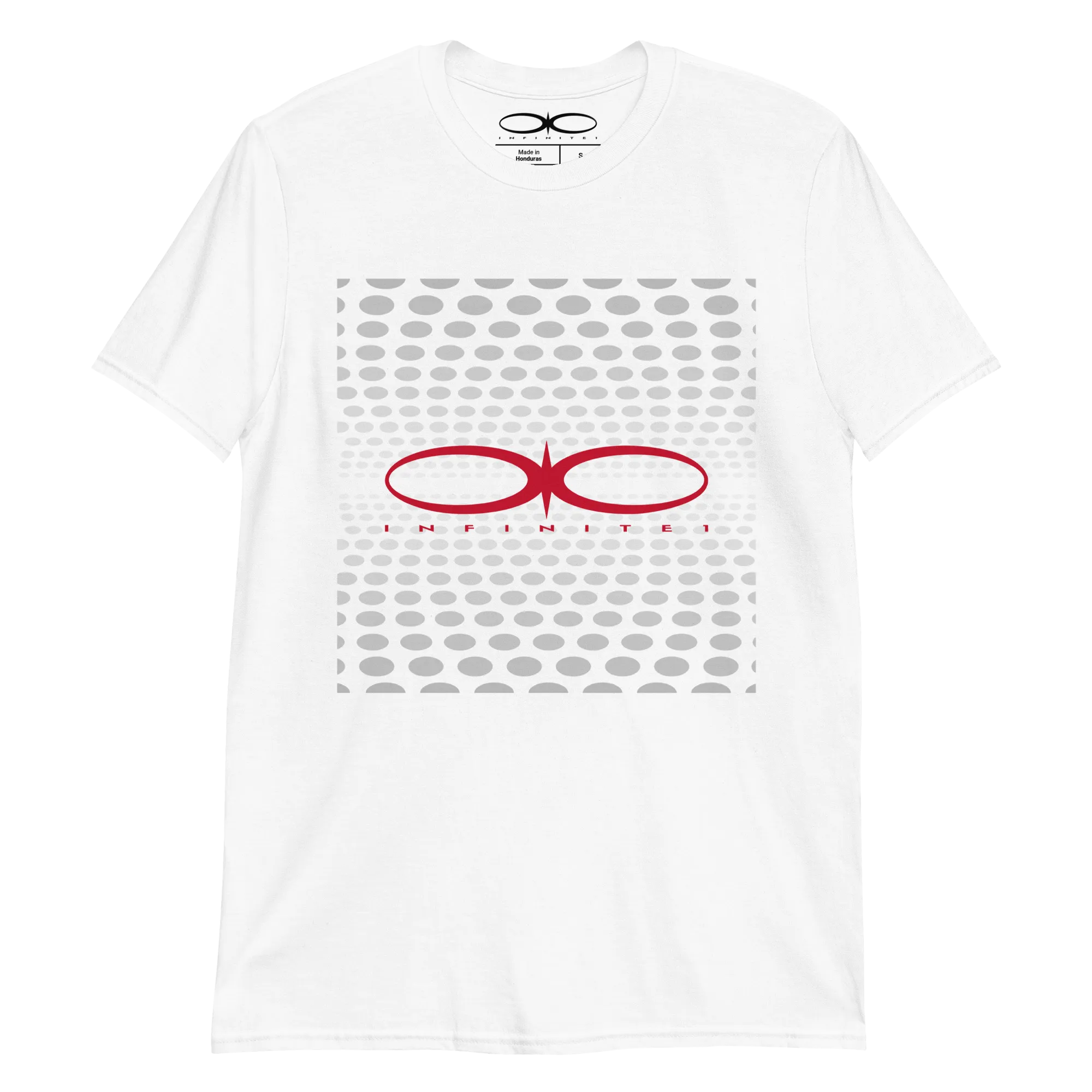 Men's Pattern And Logo White Graphic T-Shirt