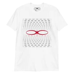 Men's Pattern And Logo White Graphic T-Shirt