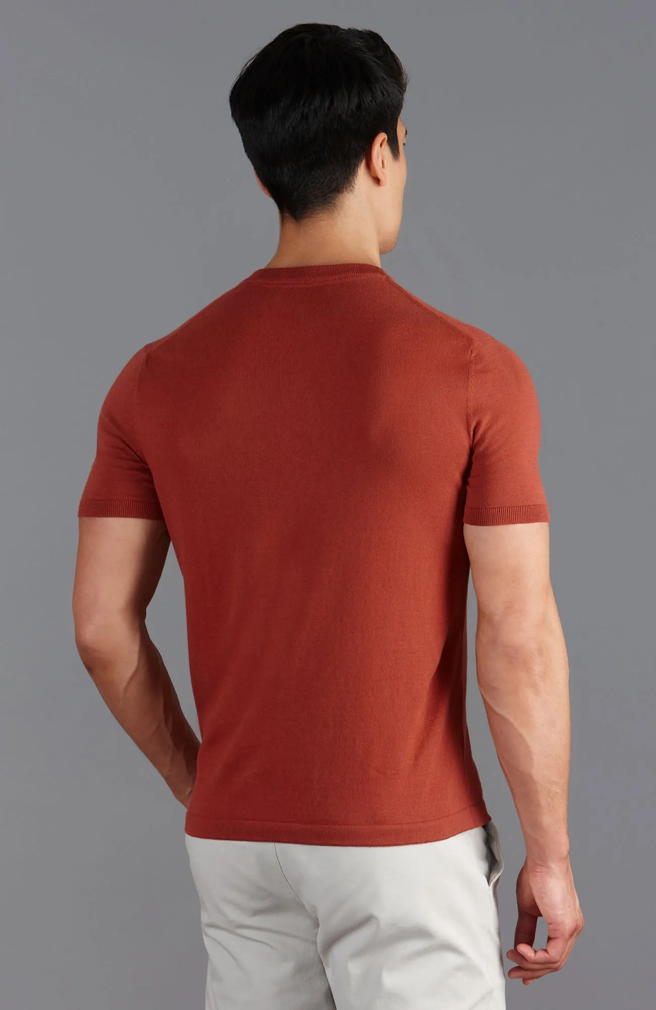 Mens Ultra Fine Cotton Knitted T-Shirt