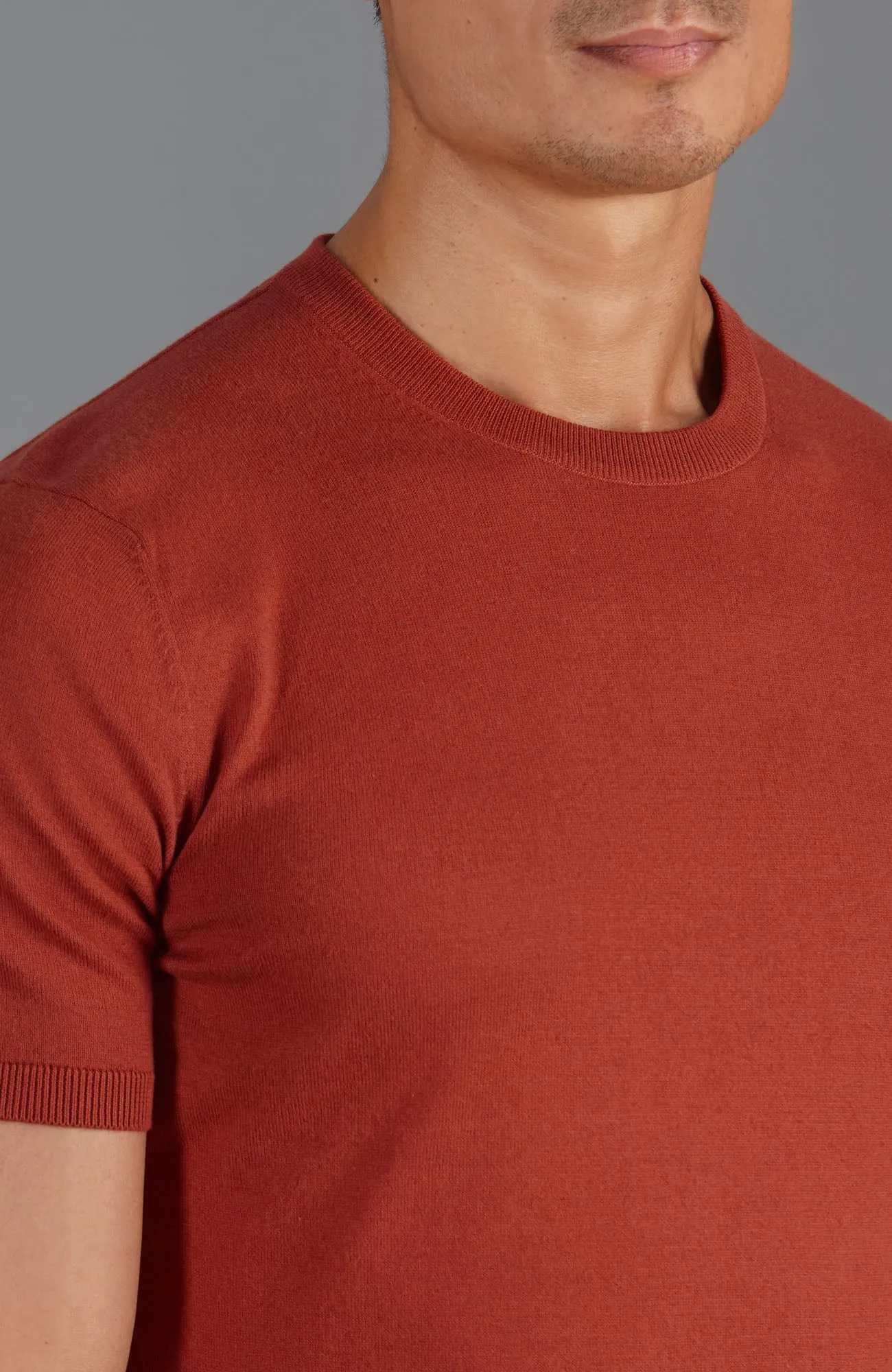 Mens Ultra Fine Cotton Knitted T-Shirt