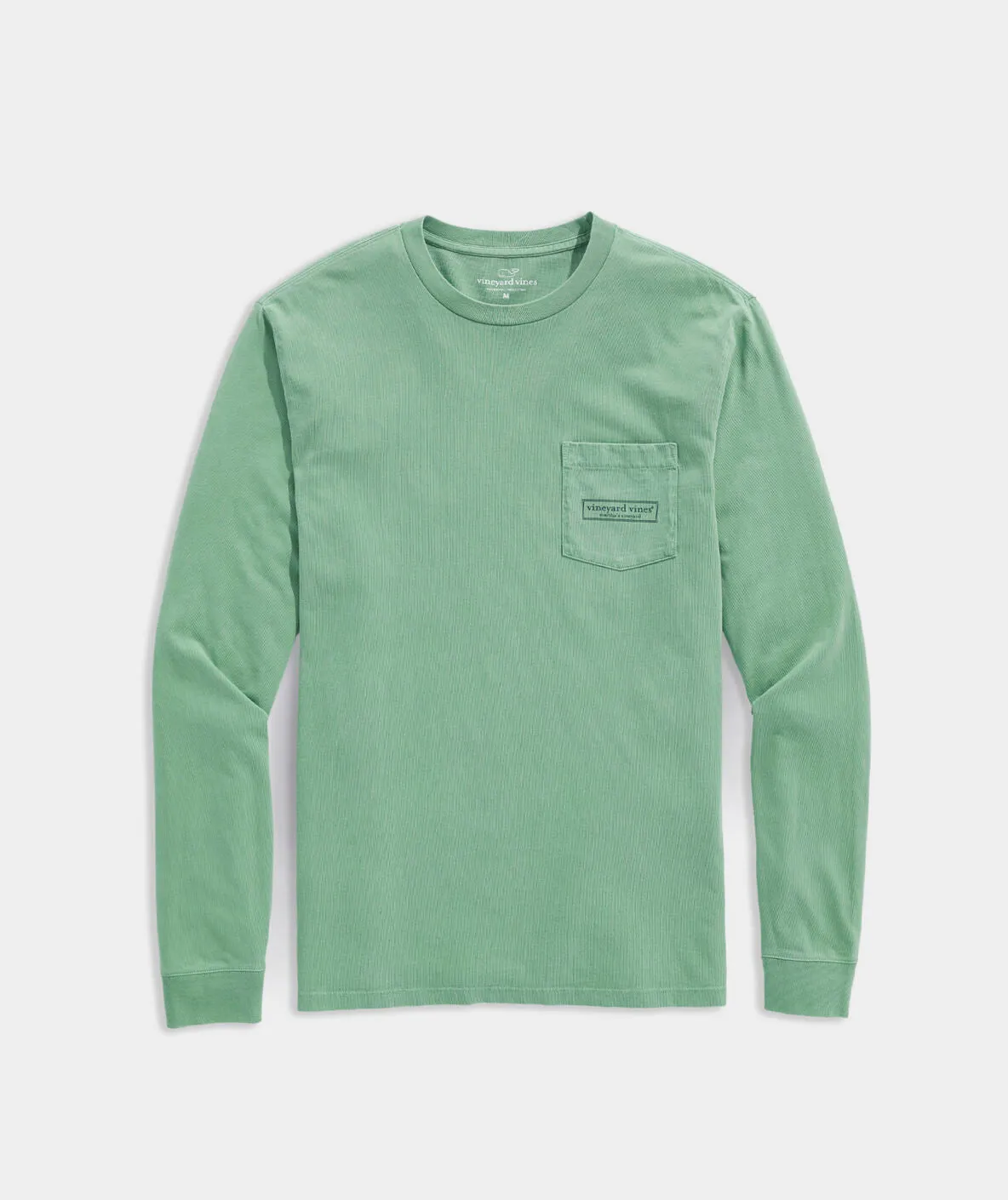 Men's Vineyard Logo Box Long Sleeve Pocket Tee