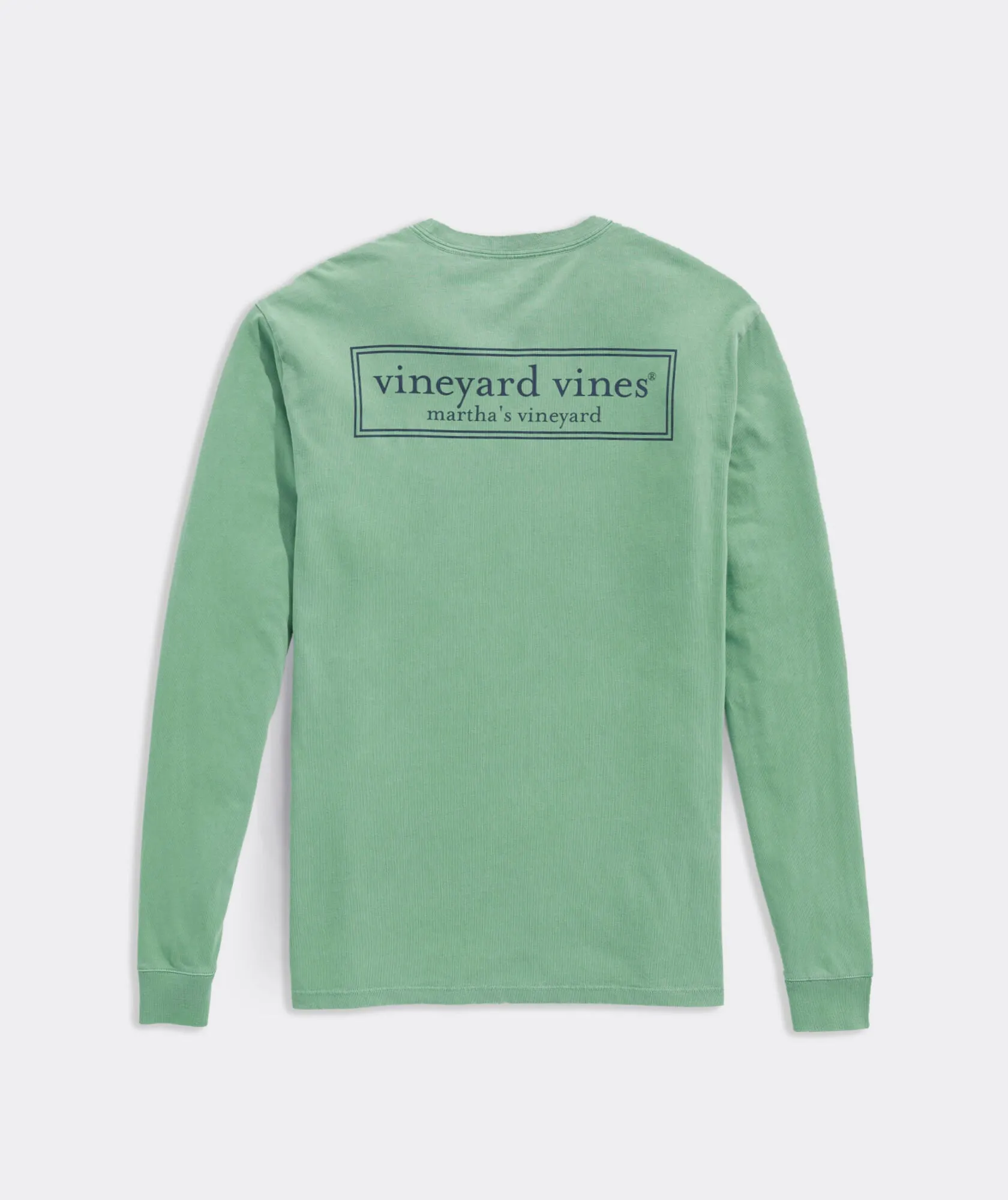 Men's Vineyard Logo Box Long Sleeve Pocket Tee