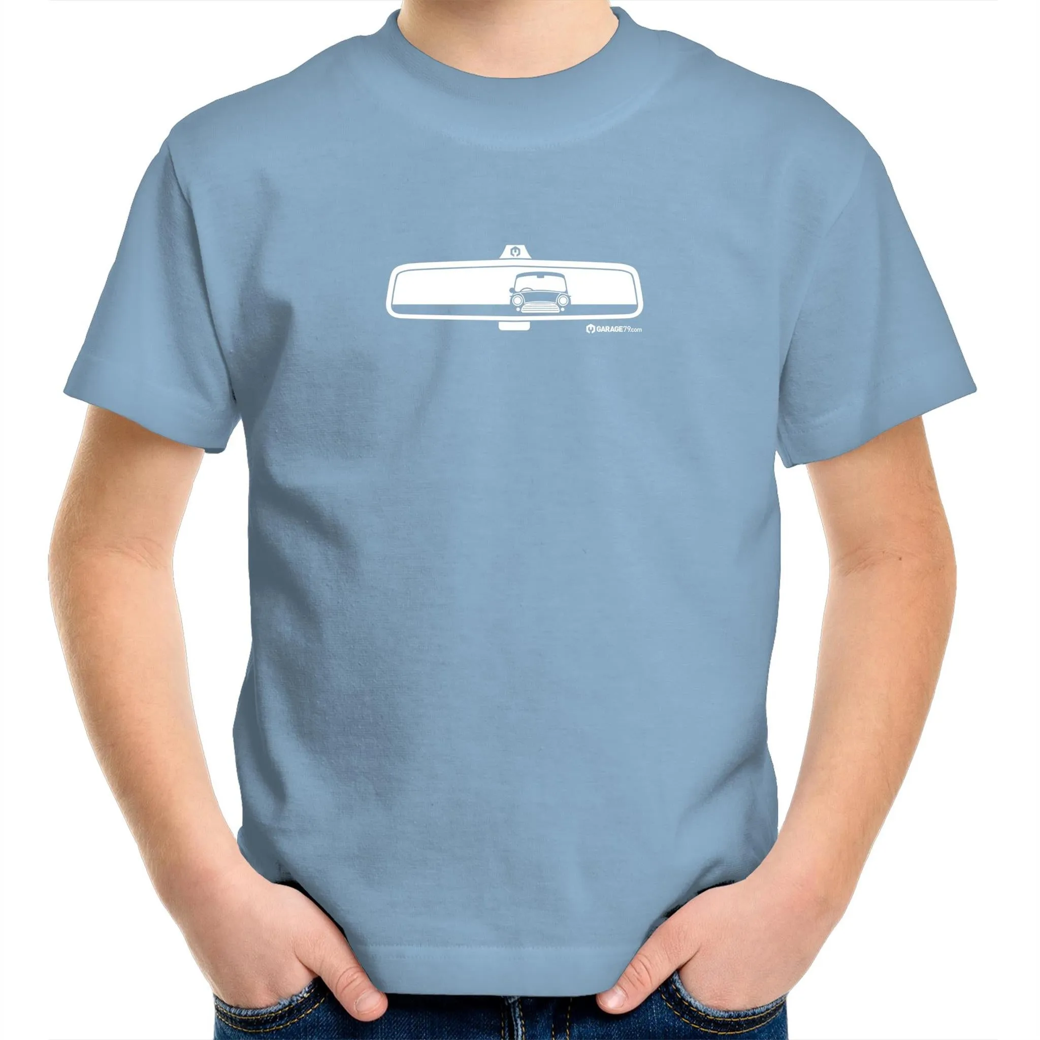 Mini in My Rearview Kids Youth Crew T-Shirt