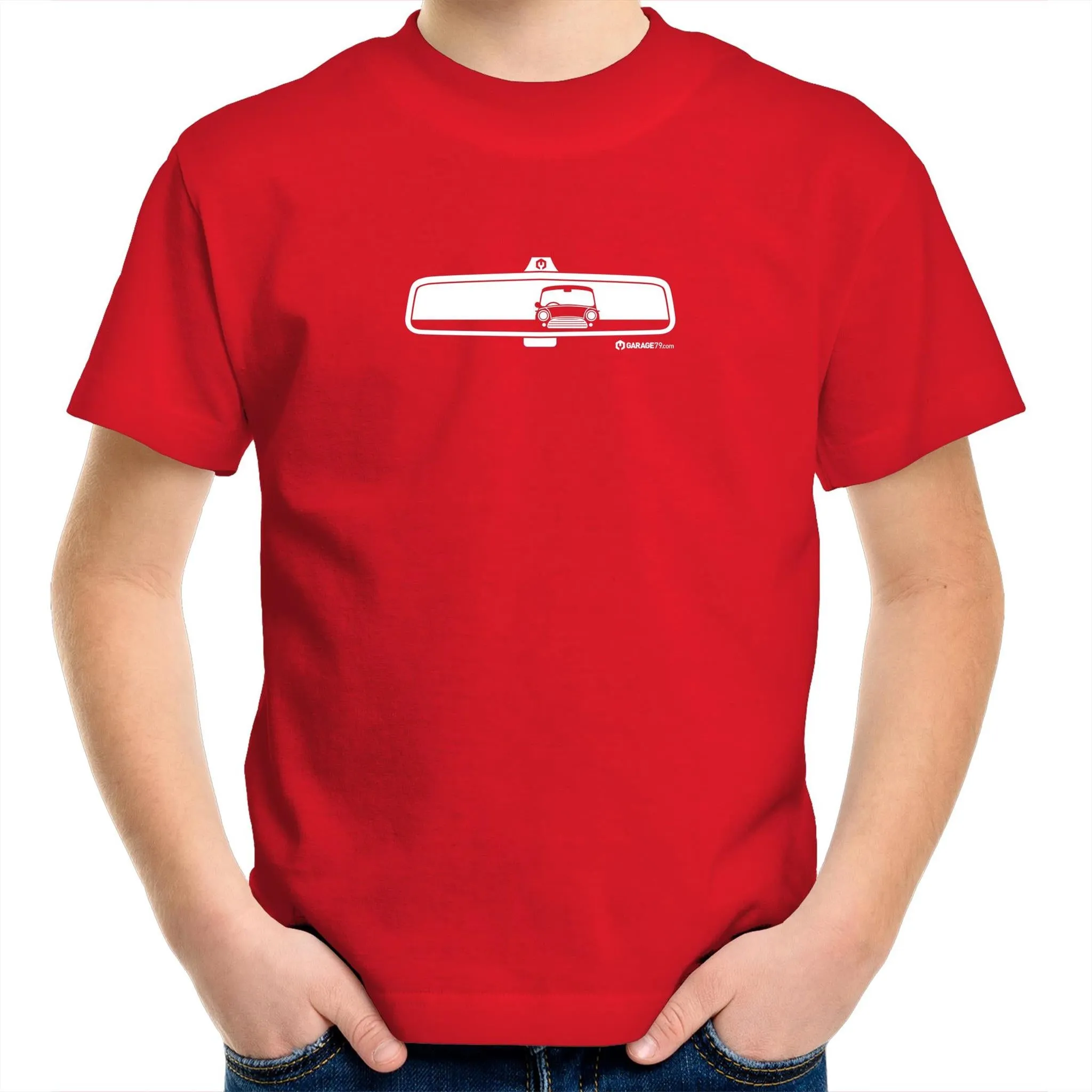 Mini in My Rearview Kids Youth Crew T-Shirt