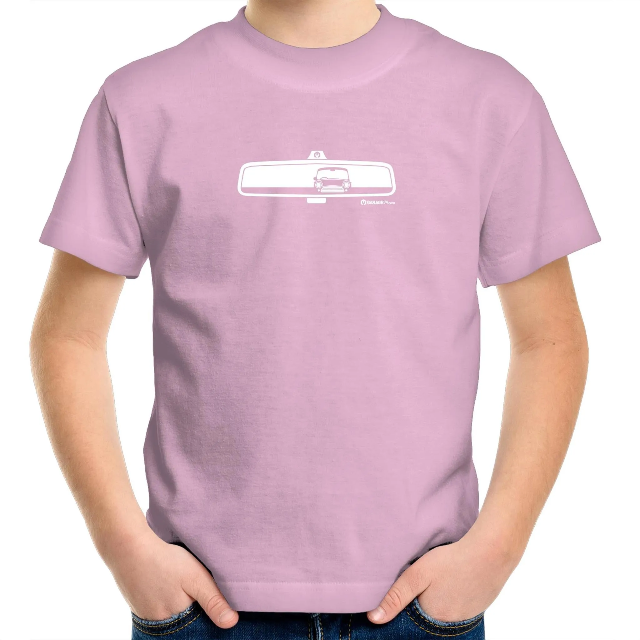 Mini in My Rearview Kids Youth Crew T-Shirt