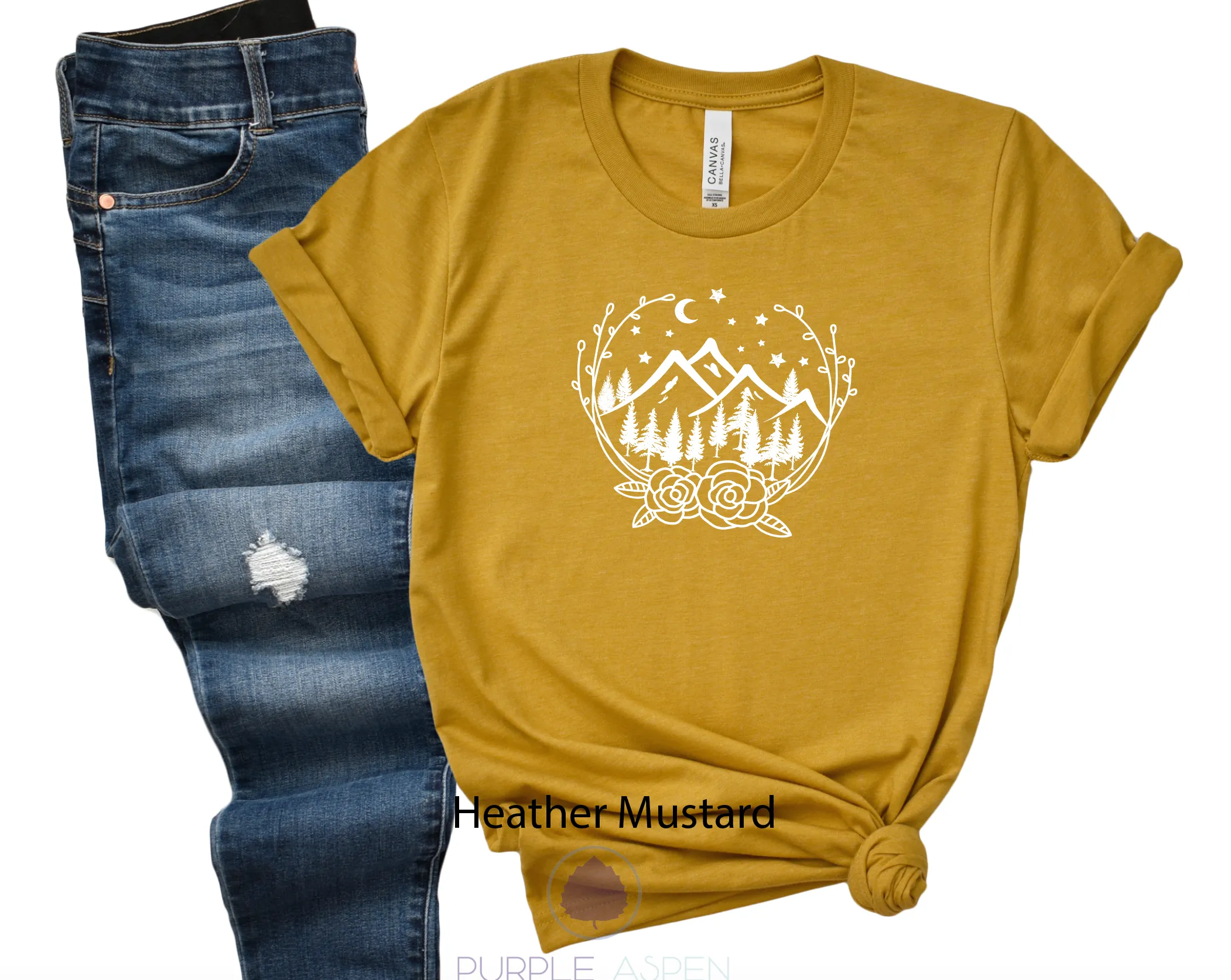 Mountain Scene Premium Tshirt