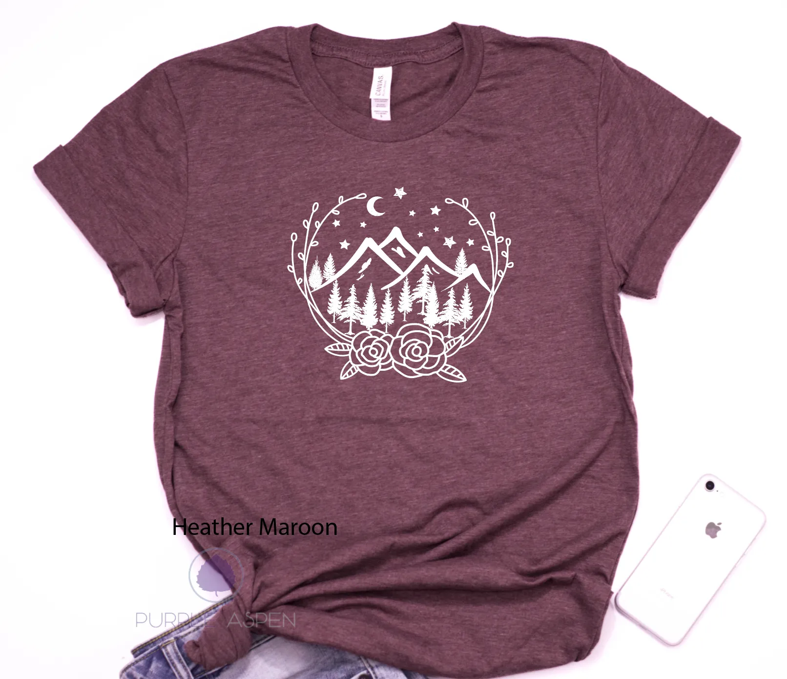 Mountain Scene Premium Tshirt