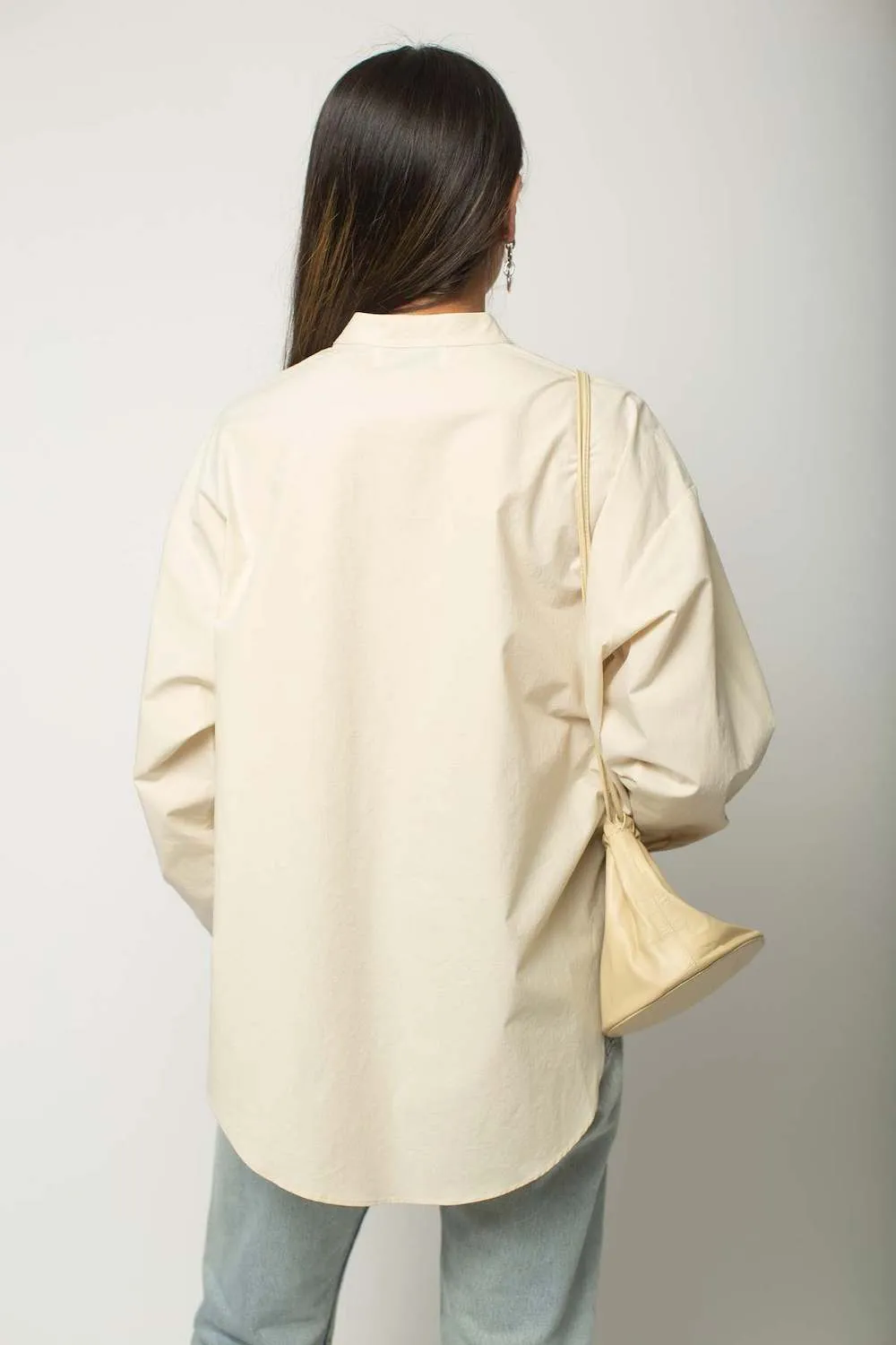 Oversize Button down | eggshell