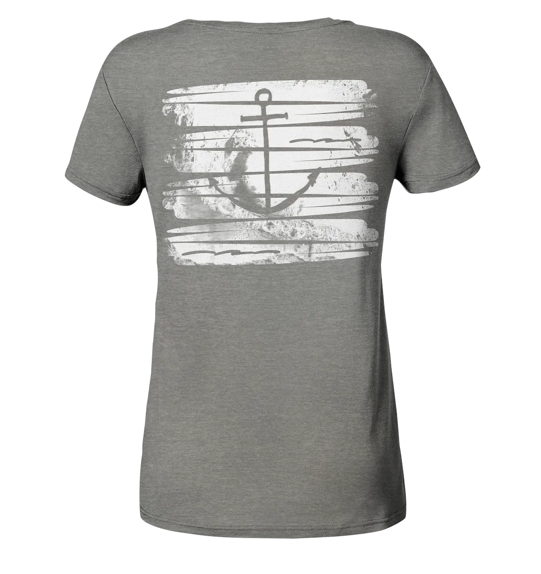 "Anchor Ocean Splash Backtail" - Damen Premium Organic Shirt (meliert)