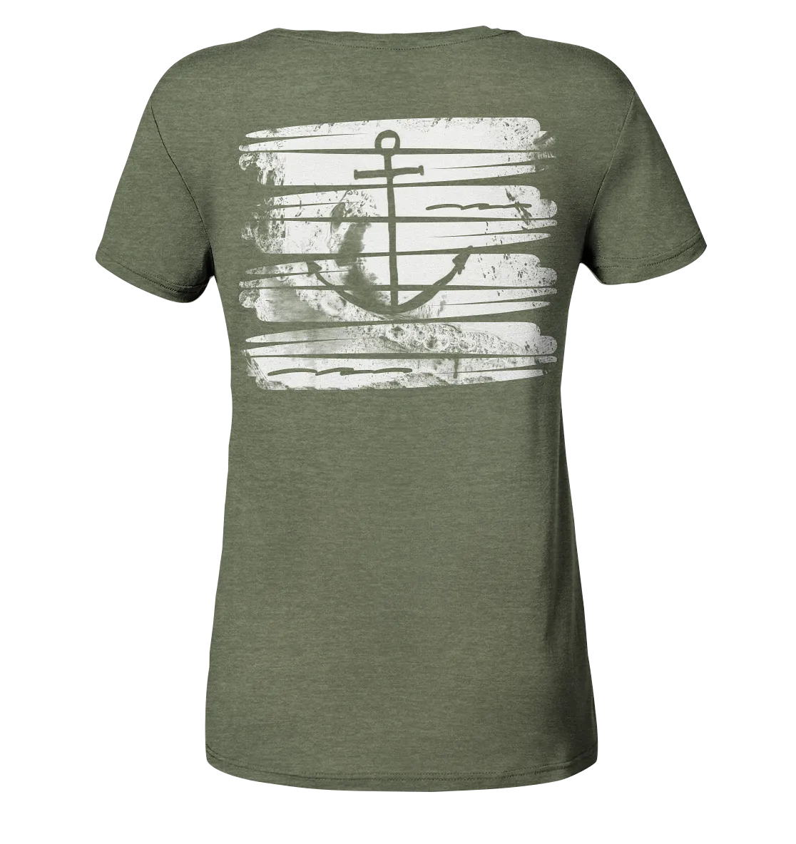 "Anchor Ocean Splash Backtail" - Damen Premium Organic Shirt (meliert)