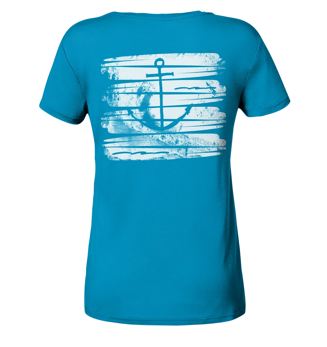 "Anchor Ocean Splash Backtail" - Damen Premium Organic Shirt