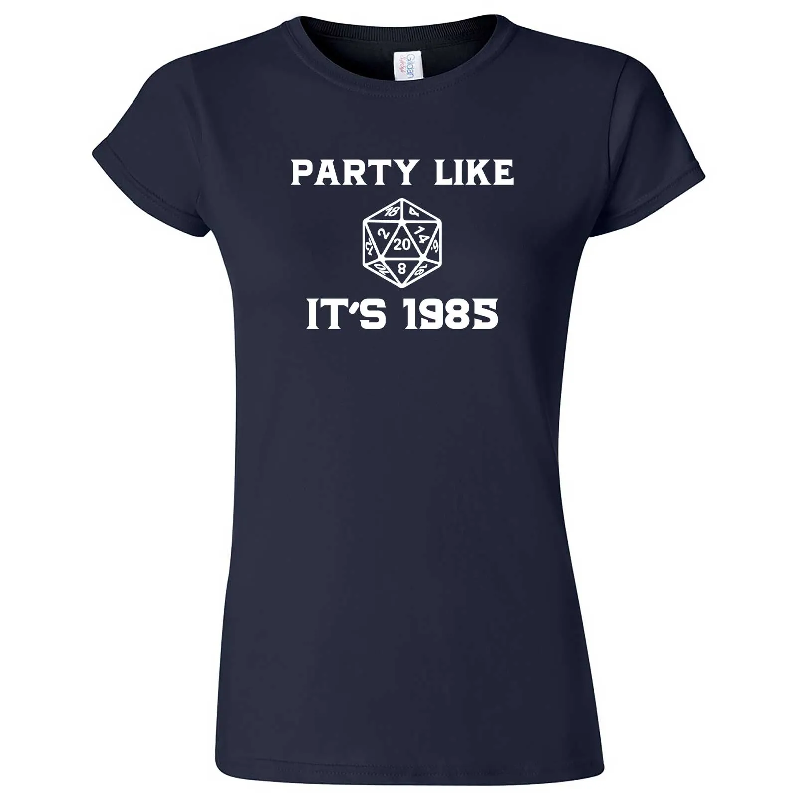 "Party Like It's 1985 - RPG Dice" women's t-shirt