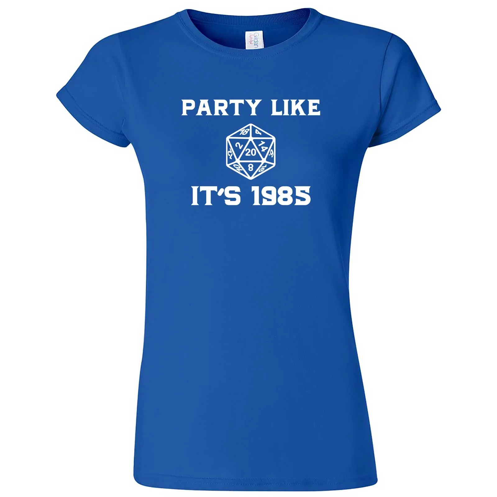 "Party Like It's 1985 - RPG Dice" women's t-shirt