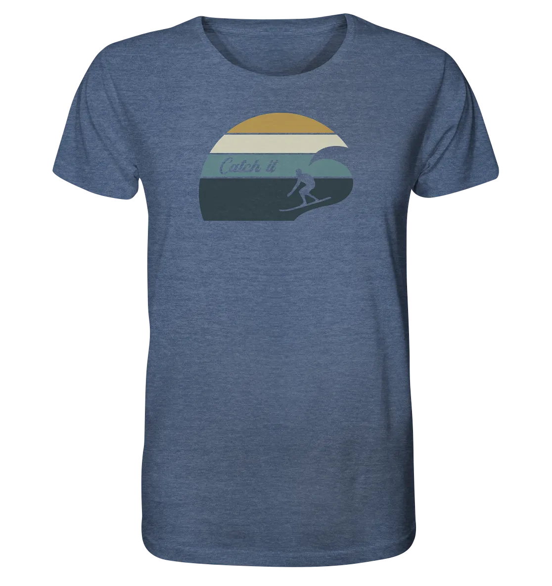 "Sunset Catch It" - Herren Premium Organic Shirt (meliert)