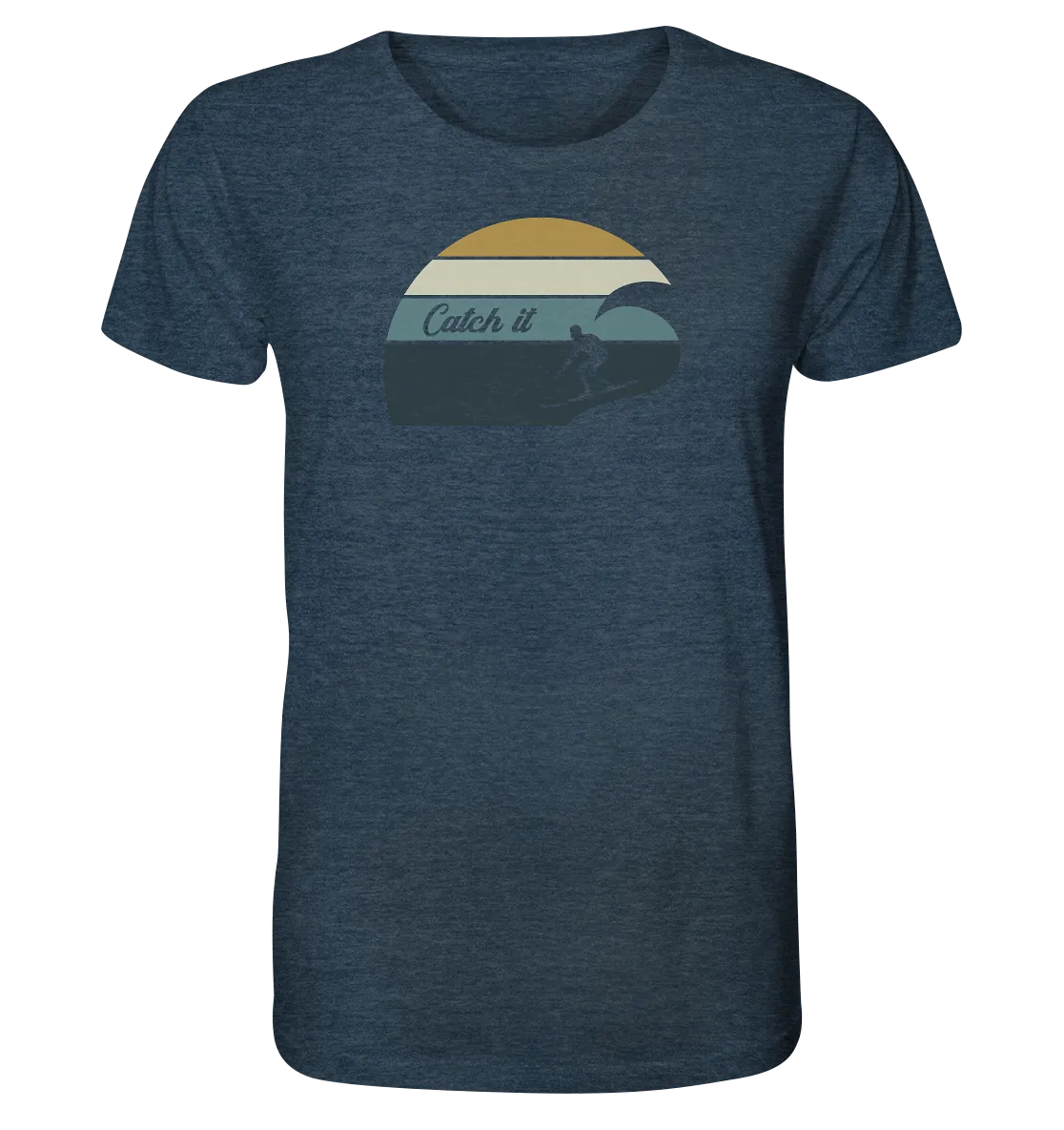 "Sunset Catch It" - Herren Premium Organic Shirt (meliert)