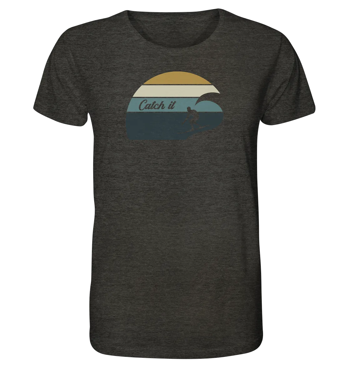 "Sunset Catch It" - Herren Premium Organic Shirt (meliert)