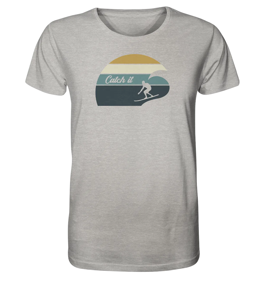 "Sunset Catch It" - Herren Premium Organic Shirt (meliert)