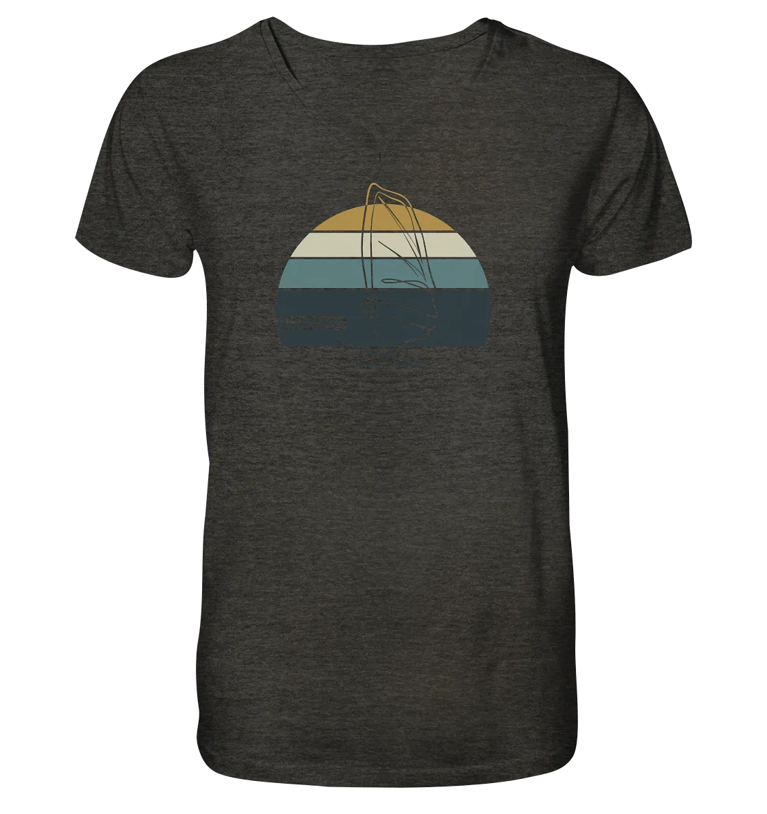 "Sunset WindsurflIiner" - Herren Premium Organic V-Neck Shirt