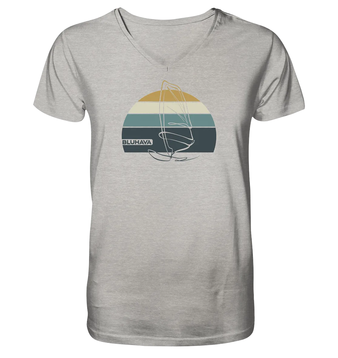 "Sunset WindsurflIiner" - Herren Premium Organic V-Neck Shirt